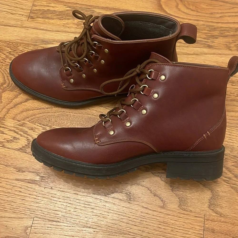 Cole Haan Briana Grand Lace-Up Leather Hiker Boots Ch Woodbury size 10. - Picture 6 of 8